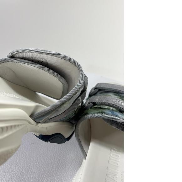 D Wander Shaded Camo Velcro Strappy Blue Slides Sandals E123 - Picture 10 of 12